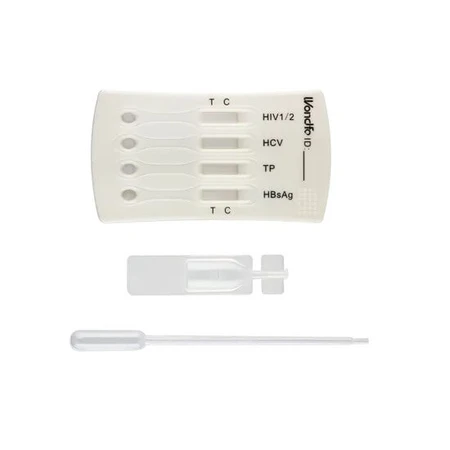 Комбінований тест Wondfo W026-С для визначення ВІЛ 1/2, гепатиту c, гепатиту b, сифілісу: ціни та характеристики