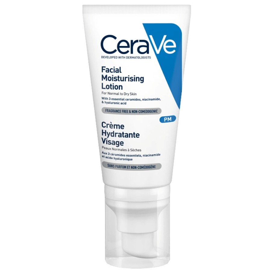 Ночной увлажняющий крем CeraVe для нормальной и сухой кожи лица, 52 мл: цены и характеристики