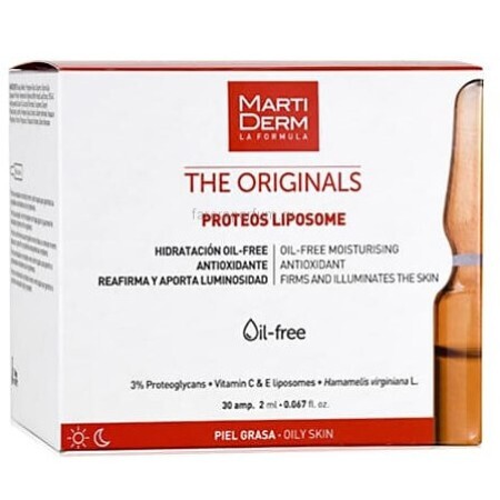 Сироватка MartiDerm The Originals Proteos Liposome Ampoules для жирної та комбінованої шкіри 2 мл, №30
