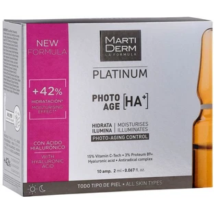 Ампулы MartiDerm Platinum Photo-Age Ampollas HA+  2 мл, № 10