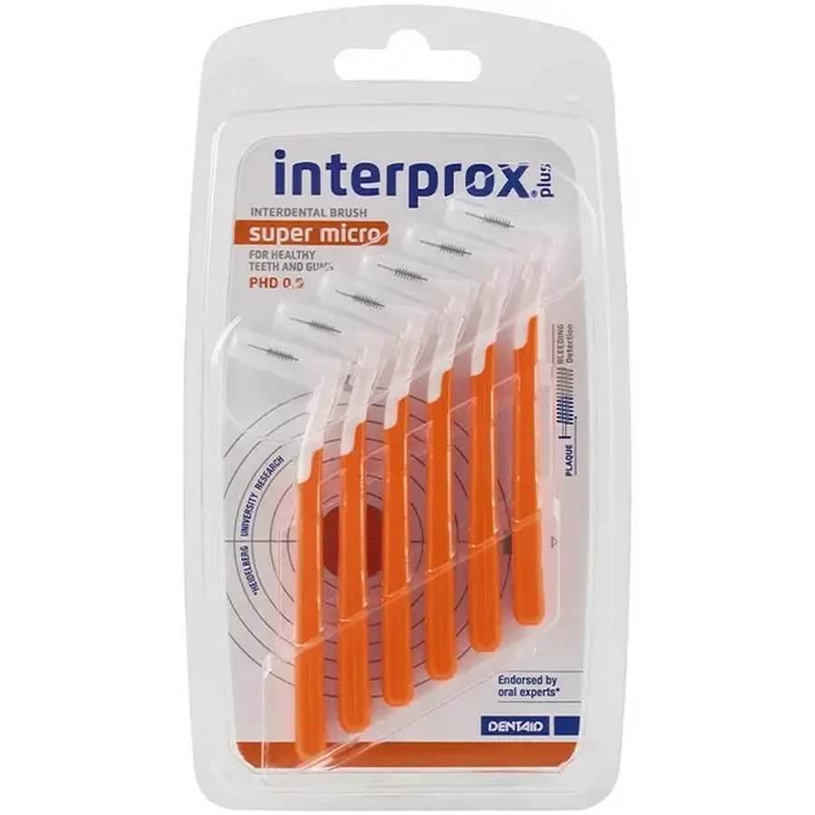 Щетки межзубные Dentaid Interprox Plus 2G Super Micro 0.9 мм 6 шт: цены и характеристики