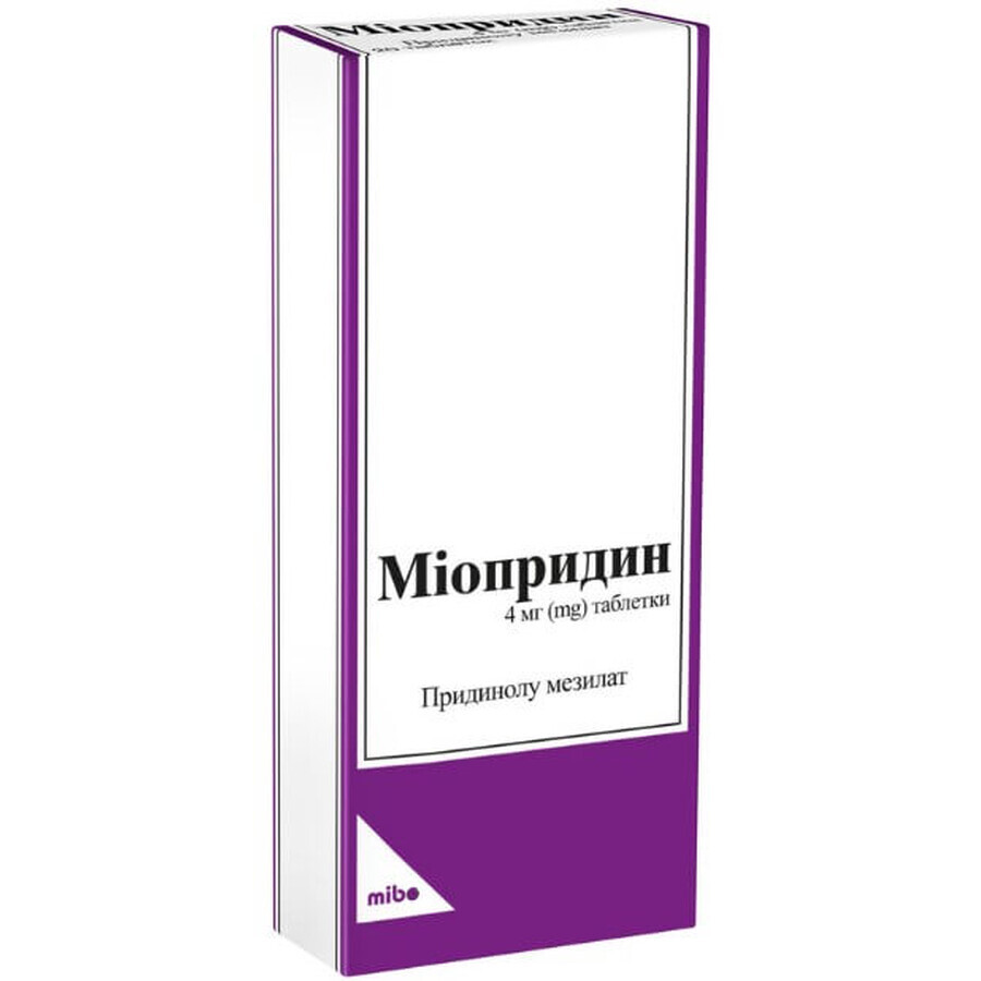 Міопридин 4 мг таблетки блістер, №20: ціни та характеристики