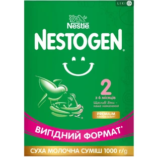 Сухая молочная смесь Nestogen 2 с лактобактериями L. Reuteri для детей с 6 месяцев 1000 г