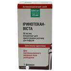 Иринотекан-виста конц. д/р-ра д/инф. 500 мг/25 мл фл.: цены и характеристики