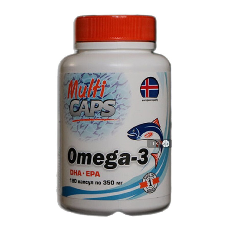 Омега-3 Мультикапс 350 мг №180: ціни та характеристики