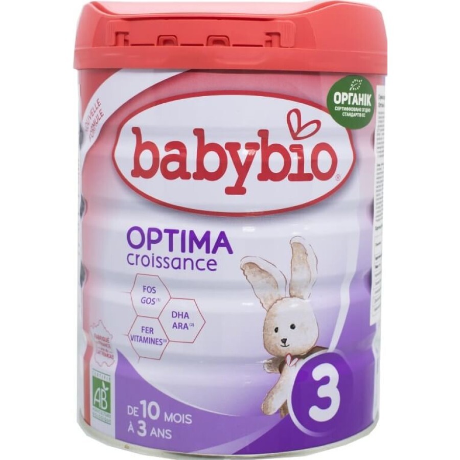 Детская сухая молочная смесь BabyBio Optima-3 от 10 мес до 3 лет, 800 г: цены и характеристики