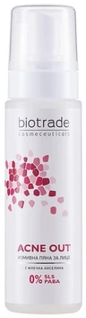 Пінка для обличчя Biotrade Acne Out Cleansing Face Foam, очищувальна, з молочною кислотою, 150 мл