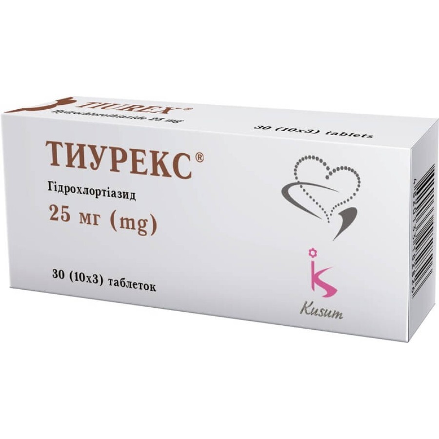 Тиурекс табл. 25 мг блістер №30: ціни та характеристики