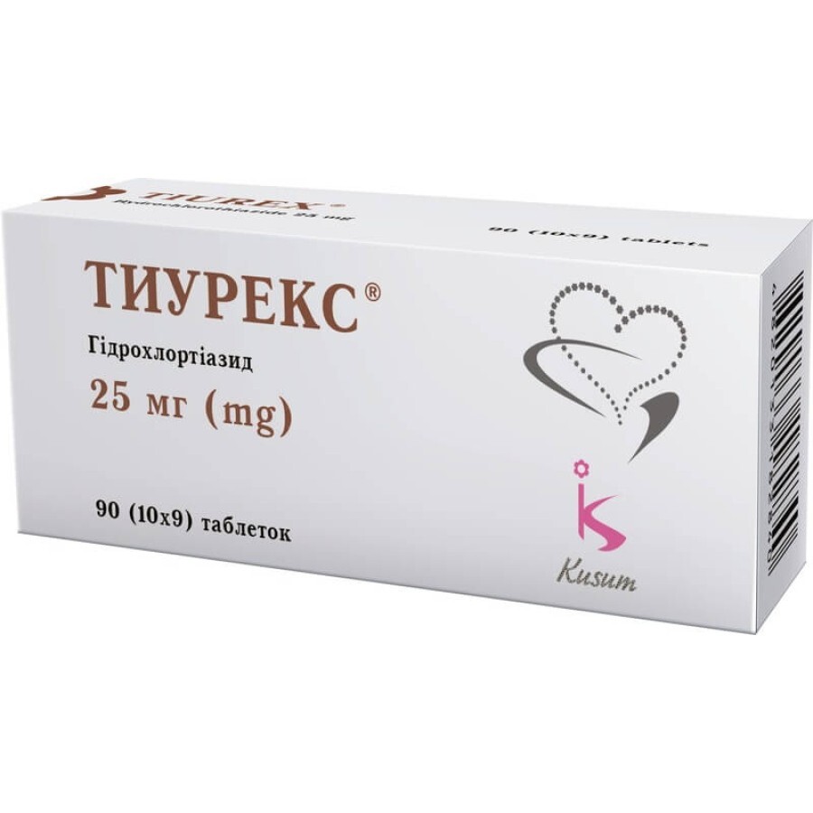 Тиурекс табл. 25 мг блістер №90: ціни та характеристики
