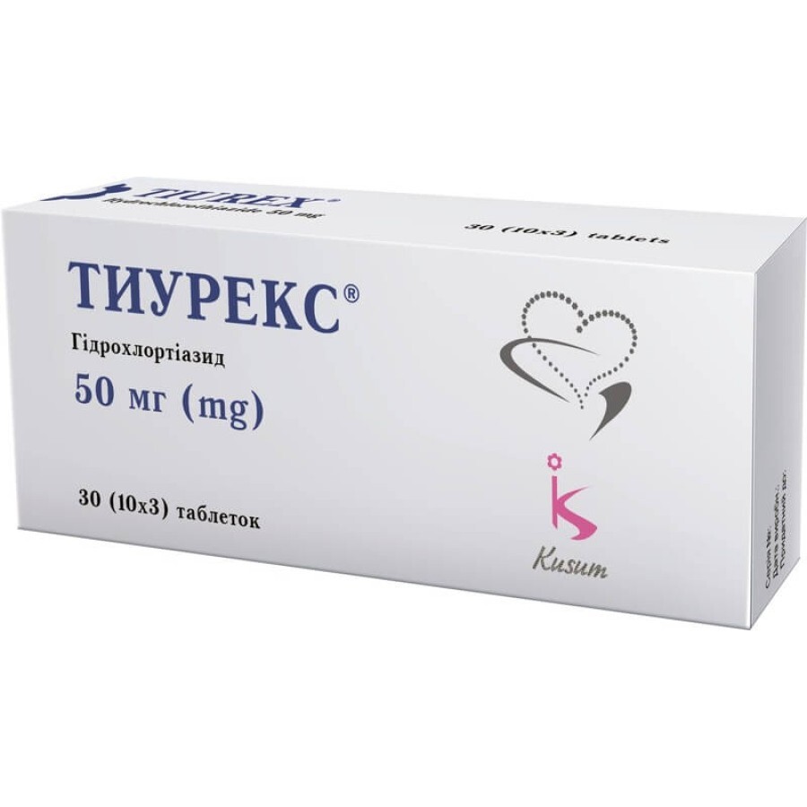 Тиурекс табл. 50 мг блістер №30: ціни та характеристики