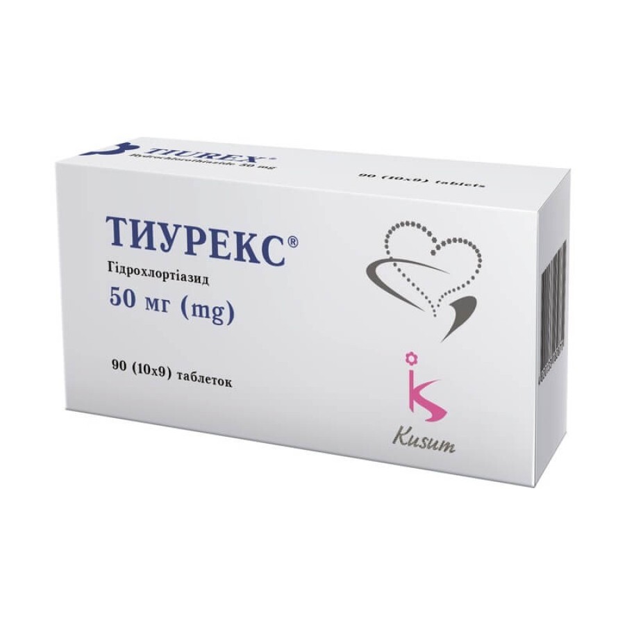 Тиурекс табл. 50 мг блістер №90: ціни та характеристики