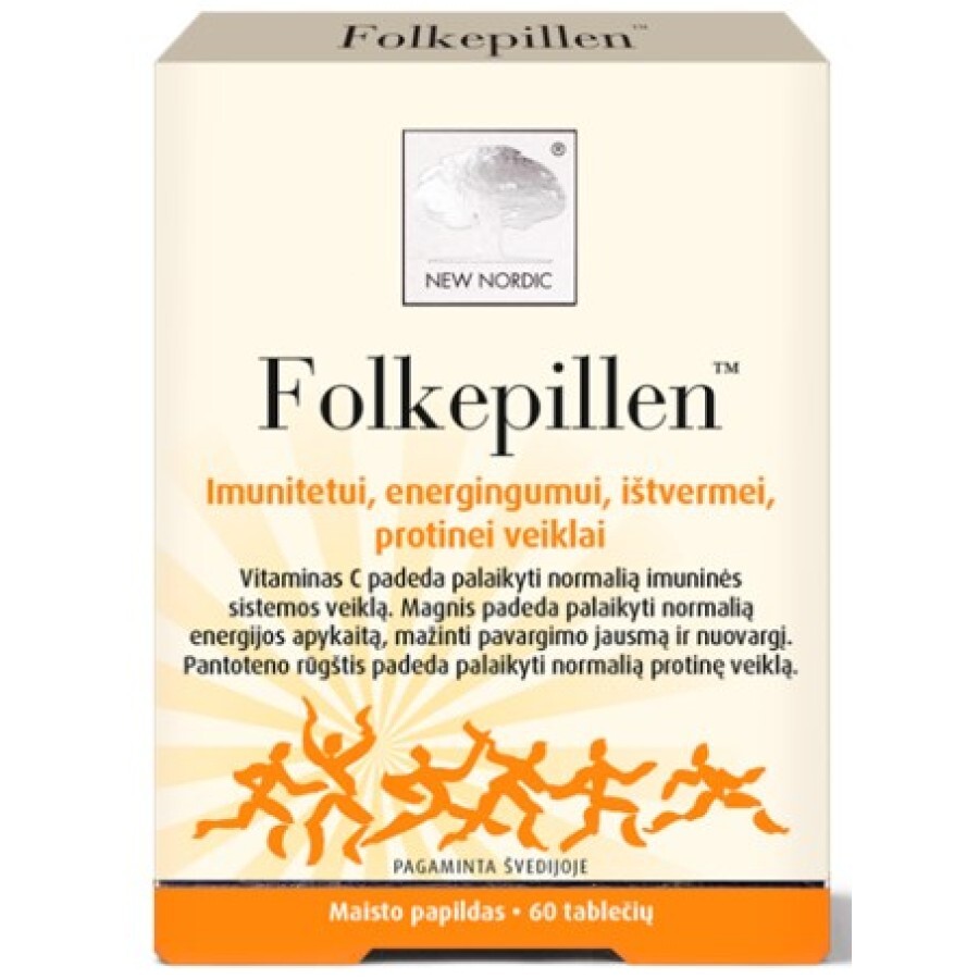 Комплекс полівітамінів, мінералів та рослинних екстрактів New Nordic Folkepillen для імунної системи таблетки, №60 : ціни та характеристики