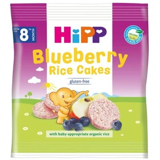 Органічні рисові хлібці HiPP з чорницею і яблуком, 30 г