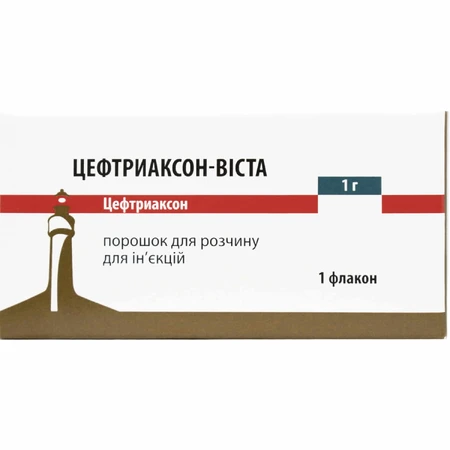 Цефтриаксон-Виста пор. д/р-ра д/ин. 1 г фл. №10: цены и характеристики