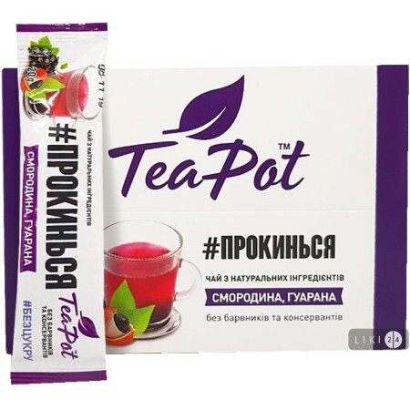 Чай смородиновий концентрований в стіках TeaPot 20 г x 3 шт