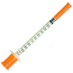 Шприц Pik Insumed инсулиновый U-100 1 мл, 28G х 1/2 (0,36 х 13 мм), №100