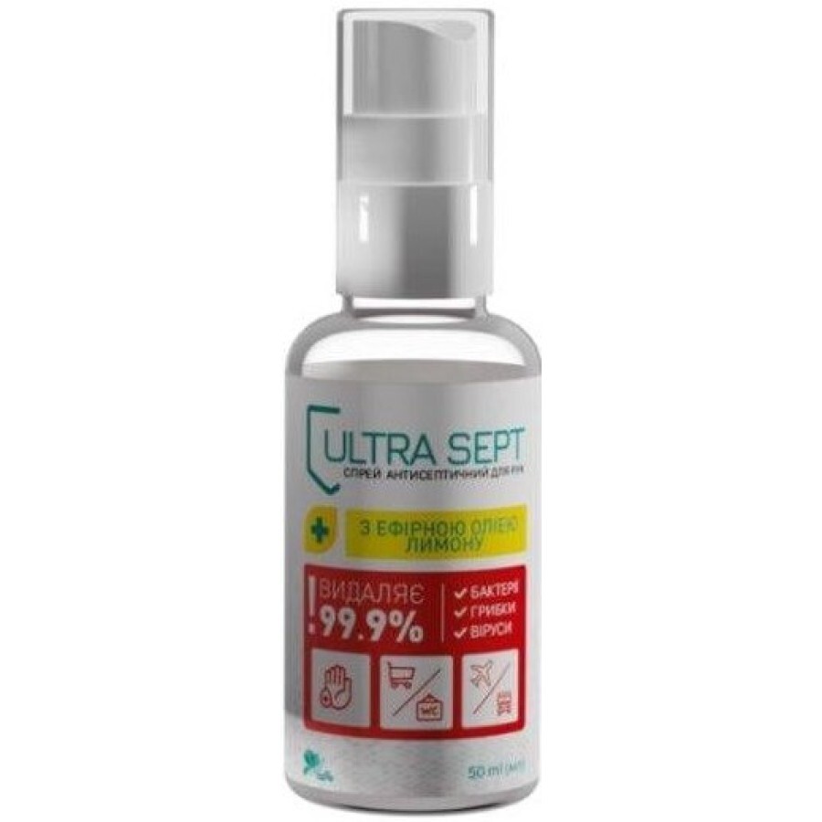 Антисептик для рук ULTRA SEPT Ronpharm з лимонною олією, 50 мл: ціни та характеристики