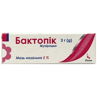 Бактопік мазь 2 % туба алюм. 3 г
