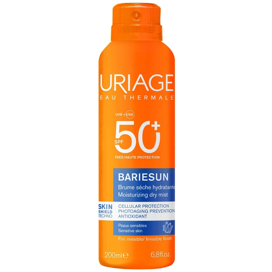 Спрей-димка для обличчя та тіла Uriage Bariesun SPF 50+, сонцезахисний, зволожувальний, 200 мл: ціни та характеристики