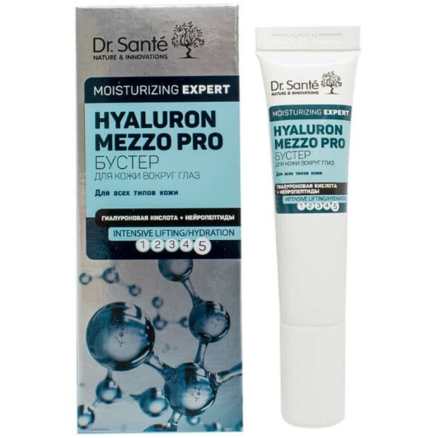 Бустер Dr.Sante Hyaluron Mezzo Pro для шкіри навколо очей, 15 мл: ціни та характеристики