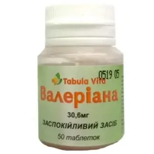 Валеріана "tabula vita" табл. 30,6 мг №50