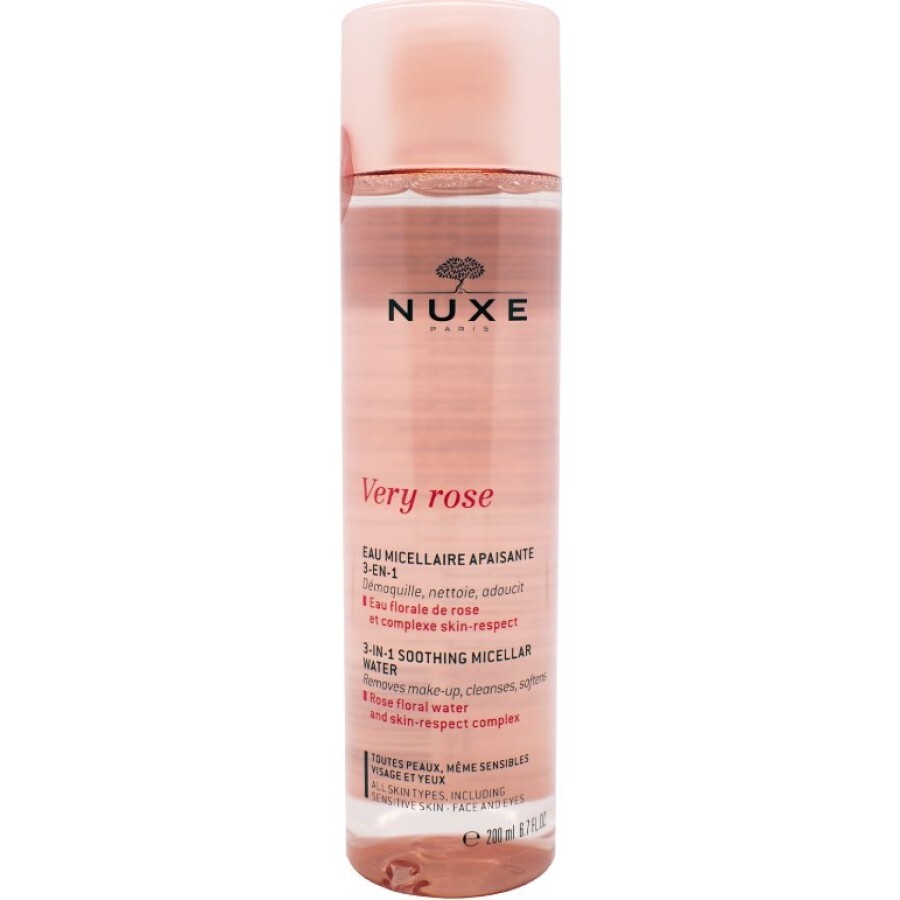 Міцелярна вода Nuxe Very Rose 3 in 1 Soothing Micellar Water, 200 мл: ціни та характеристики