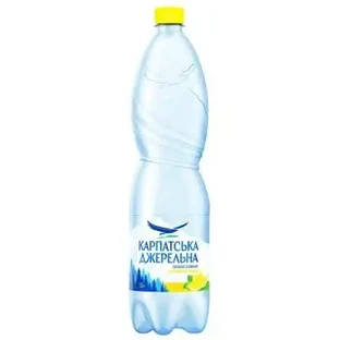 Вода минеральная карпатская джерельна 1,5 л, сильногаз., со вкус.лимона