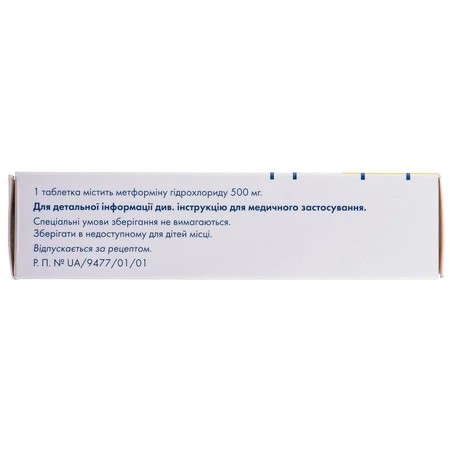 Метформін Сандоз табл. в/плівк. обол. 500 мг блістер №30: ціни та характеристики