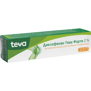 Диклофенак-Тева Форте 2% гель туба, 50 г