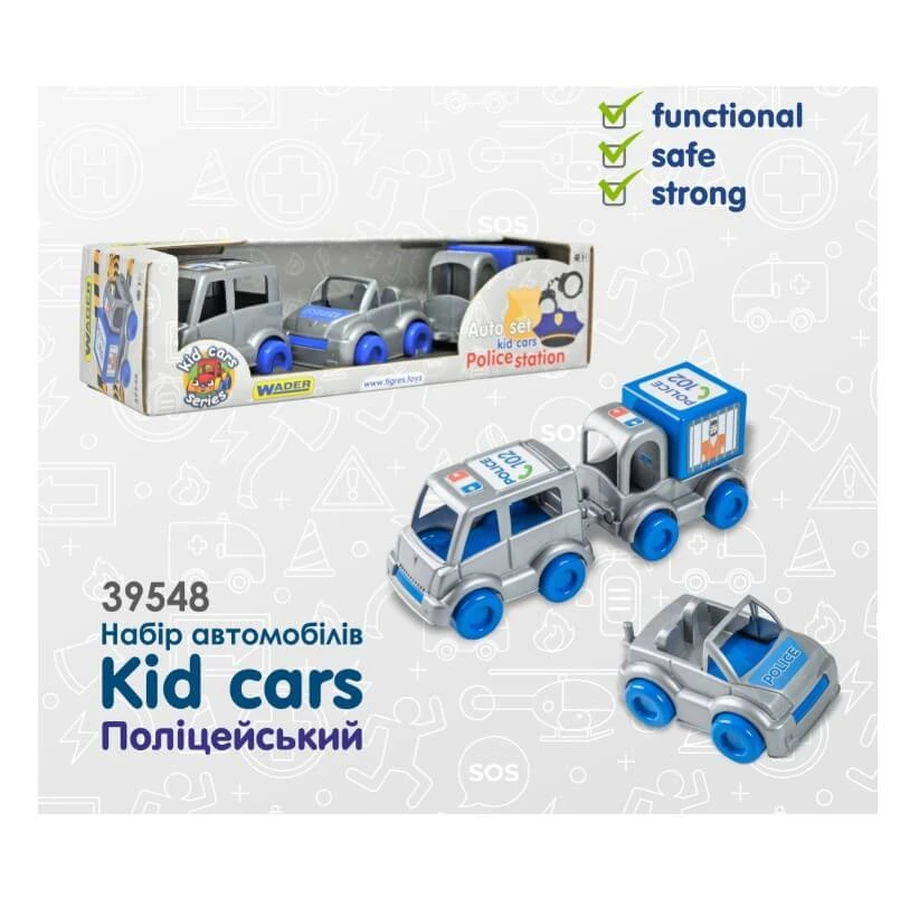 Іграшки з полімерних матеріалів 39548, тм Wader, Авто Kid Cars Sport поліцейс.: ціни та характеристики