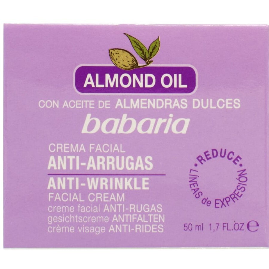 Крем для обличчя Babaria проти зморшок з мигдалевою олією, 50 мл: ціни та характеристики