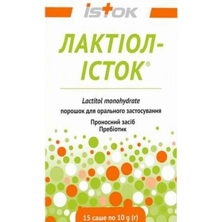 Лактіол-Істок порошок для орального застосування саше 10 г, №15