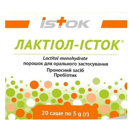Лактіол-Істок порошок для орального застосування саше 5 г, №20