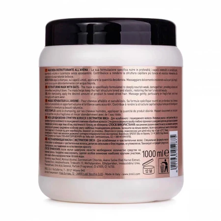 Восстанавливающая маска Brelil Numero Total Repair Mask для слабых и поврежденных волос, с экстрактом овса, 1 л: цены и характеристики