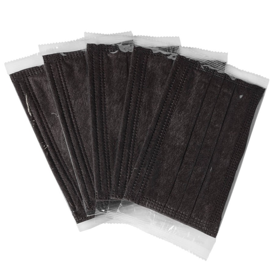 Захисні маски Abifarm Black Carbon з вугільним фільтром стерильні 3-шарові 5 шт: ціни та характеристики