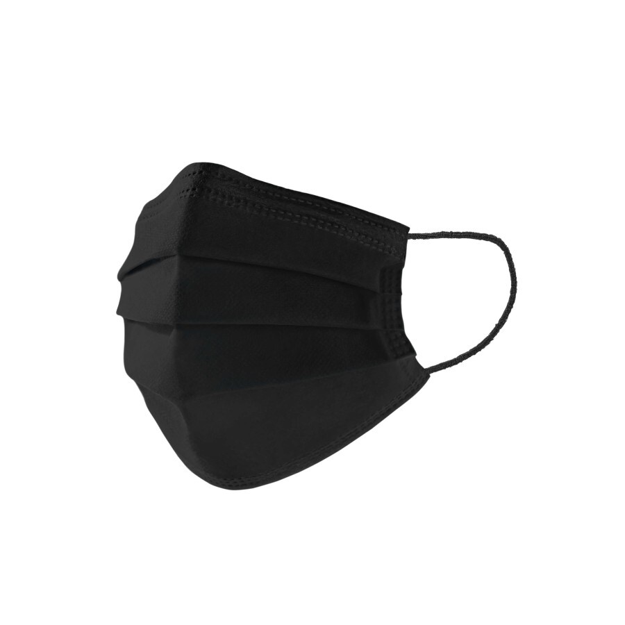 Захисні маски Abifarm Black Carbon з вугільним фільтром стерильні 3-шарові 25 шт: ціни та характеристики
