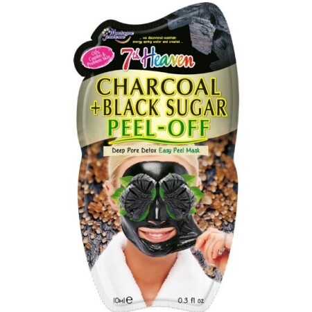 Маска-плівка для обличчя 7th Heaven Charcoal & Black Sugar Peel Off Mask Деревне вугілля та чорний цукор, 10 г