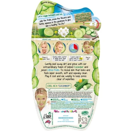 Маска-плівка для обличчя 7th Heaven Cucumber Peel Off Mask Огірок, 10 г: ціни та характеристики
