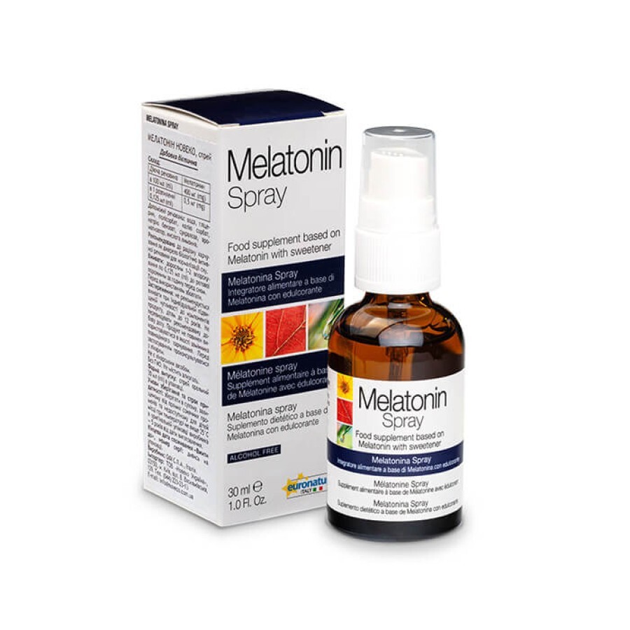 Мелатонін спрей 120 мг 30 мл: ціни та характеристики