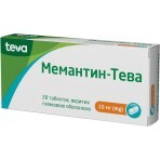 Мемантин-Тева табл. п/плен. оболочкой 10 мг блистер №28: цены и характеристики