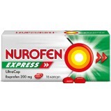Нурофєн Експрес Ультракап капсули м'які 200 мг №16, жарознижуюча та протизапальна дія