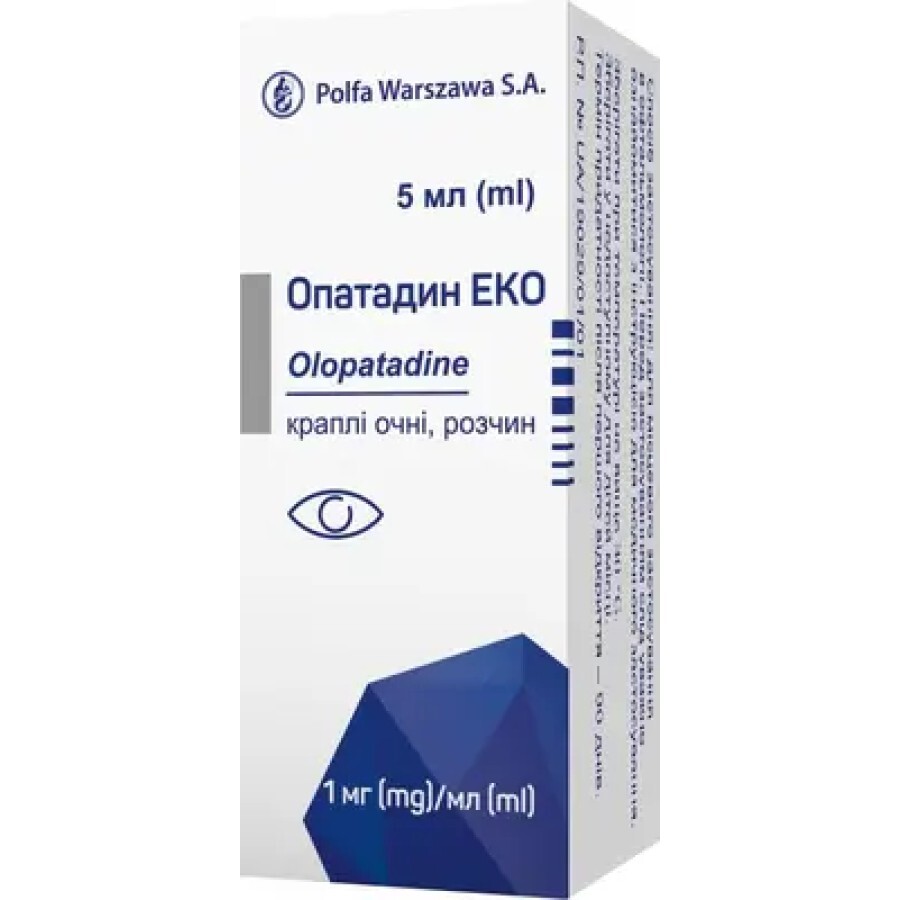Опатадин еко крап. очні, р-н 1 мг/мл фл.-крапельн. 5 мл: ціни та характеристики