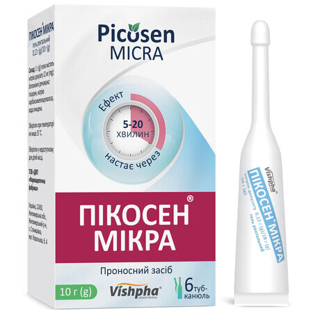 Пікосен Мікра 12 мг гель ректальний туба-канюля 10 г, №6