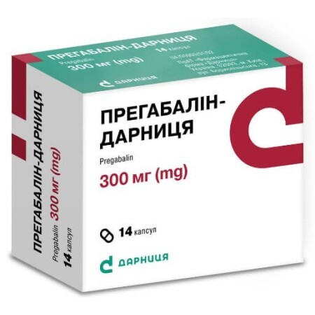 Прегабалин-Дарница 300 мг капсулы блистер, №14