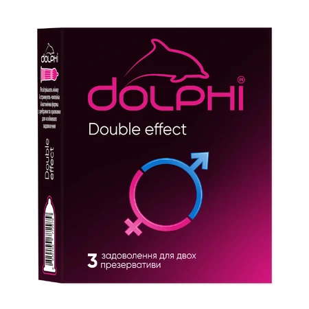 Презервативы Dolphi Double Effect, 3 шт.: цены и характеристики