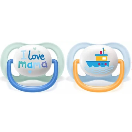 Пустушка Philips AVENT Ultra Air I love… SCF080/01 ортодонтична для хлопчиків 0-6 міс., 2 шт.: ціни та характеристики