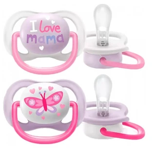 Пустушка ортодонтична Philips Avent Ultra Air I love… SCF080/02 для дівчаток, 0-6 місяців 