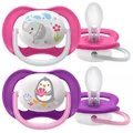 Пустушка ортодонтична Philips AVENT Ultra Air Animal (SCF080/08) для дівчаток 6-18 міс., 2 шт. 