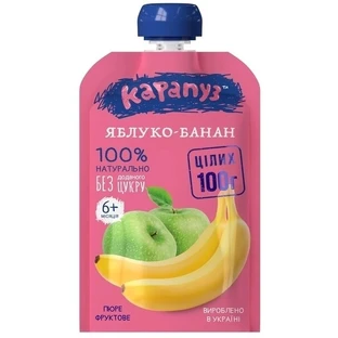 Фруктовое пюре Карапуз Яблоко и банан, 100 г