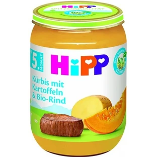 М'ясо-овочеве пюре HiPP Гарбуз та картопля з яловичиною з 5 місяців, 190 г